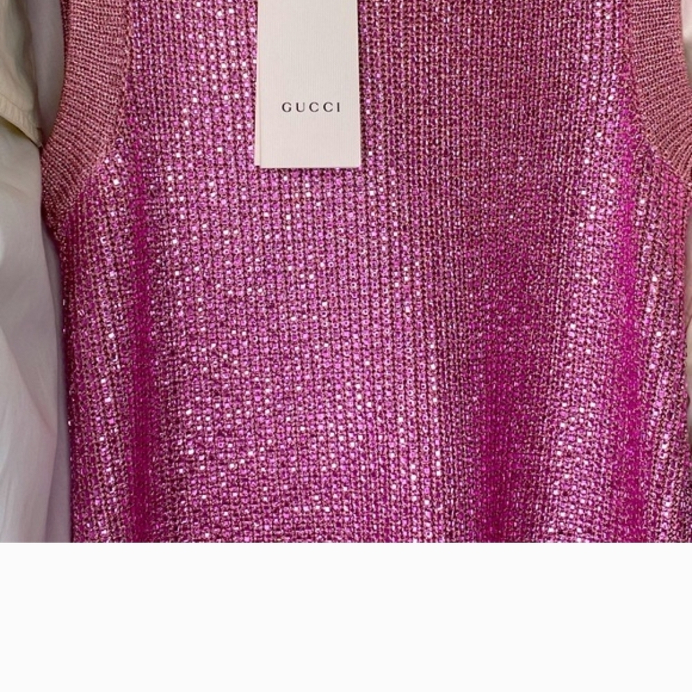 Gucci Glittering Pink Midi Dress - Picture 5 of 5